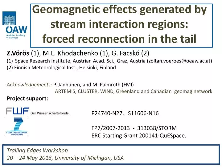 geomagnetic effects generated by stream interaction regions forced reconnection in the tail