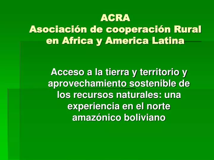 acra asociaci n de cooperaci n rural en africa y america latina