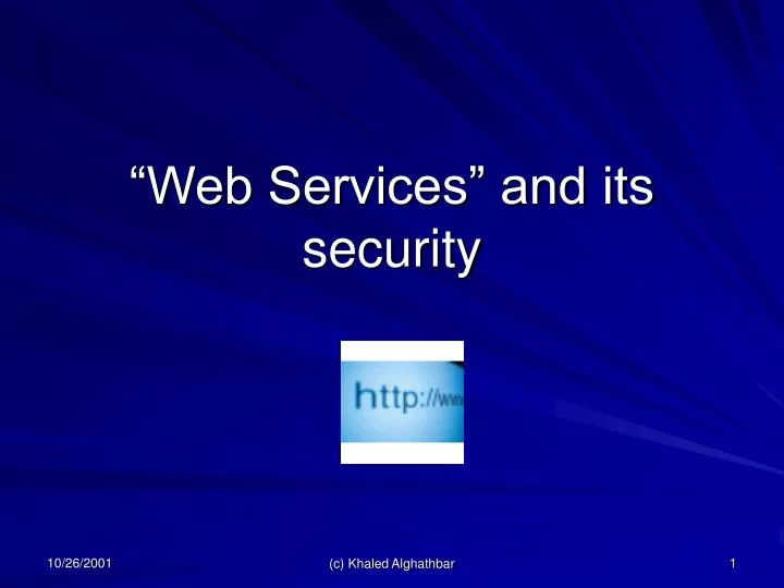 web services and its security