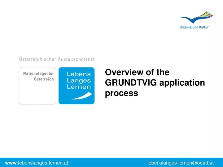 overview of the grundtvig application process