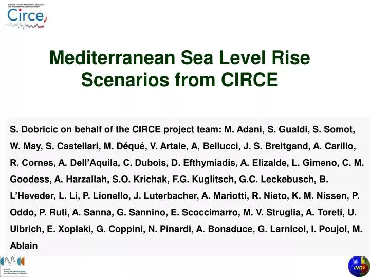 mediterranean sea level rise scenarios from circe