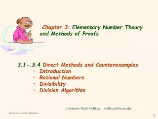 Chapter 3: Elementary Number Theory and Methods of Proofs