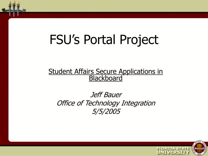 fsu s portal project