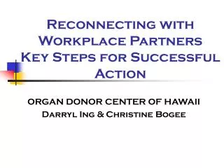 Reconnecting with Workplace Partners Key Steps for Successful Action
