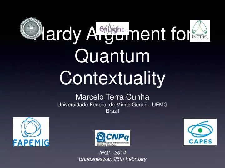 hardy argument for quantum contextuality