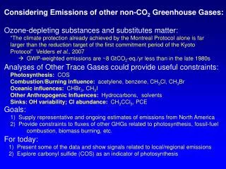 Considering Emissions of other non-CO 2 Greenhouse Gases: