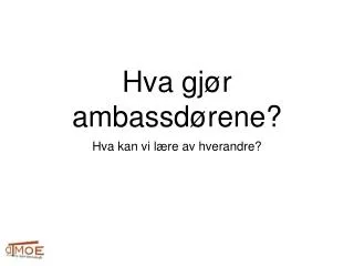 hva gj r ambassd rene