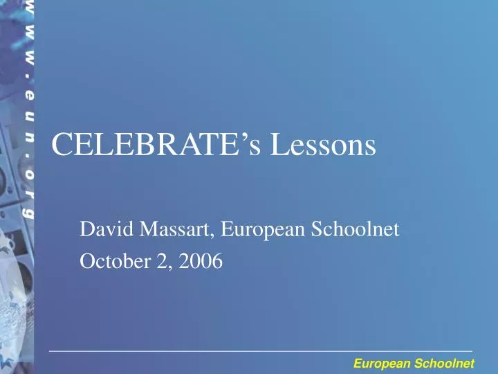 david massart european schoolnet october 2 2006
