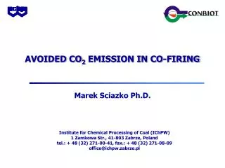 AVOIDED CO 2 EMISSION IN CO-FIRING