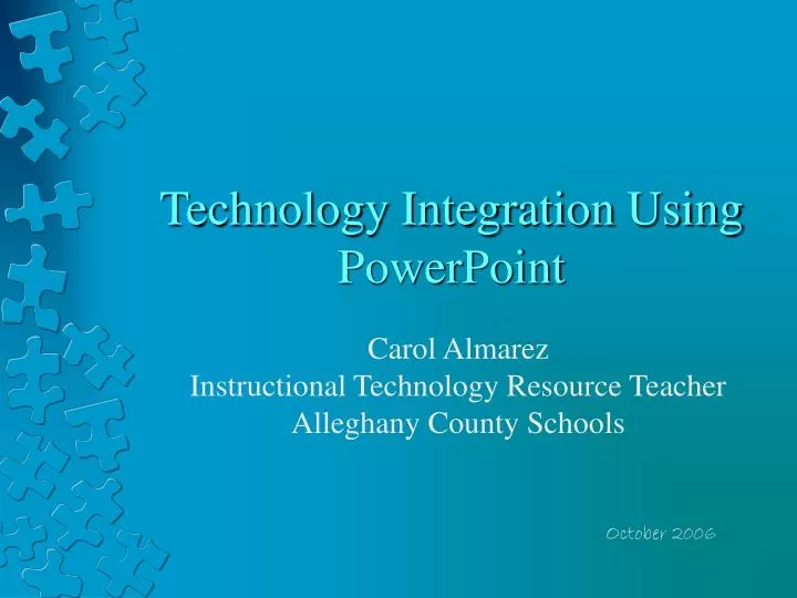 technology integration using powerpoint