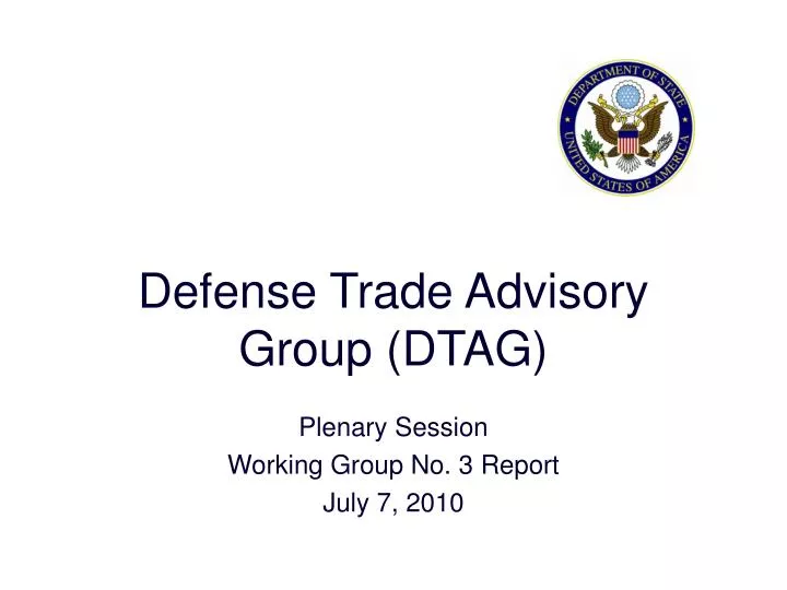 defense trade advisory group dtag