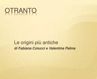 le origini pi antiche di fabiana colucci e valentina palma