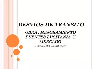 desvios de transito