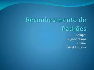reconhecimento de padr es
