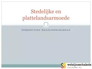 stedelijke en plattelandsarmoede