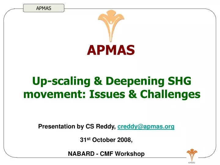up scaling deepening shg movement issues challenges