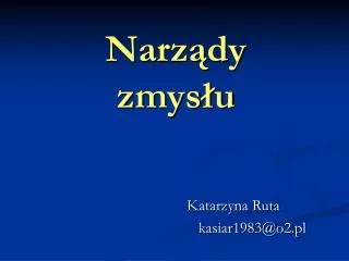 narz dy zmys u
