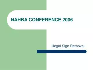 NAHBA CONFERENCE 2006