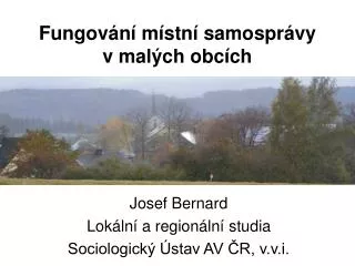 fungov n m stn samospr vy v mal ch obc ch