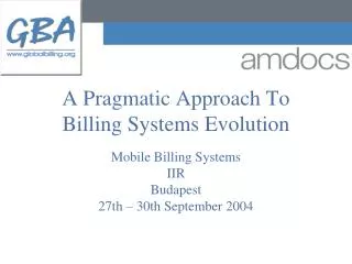 A Pragmatic Approach To Billing Systems Evolution