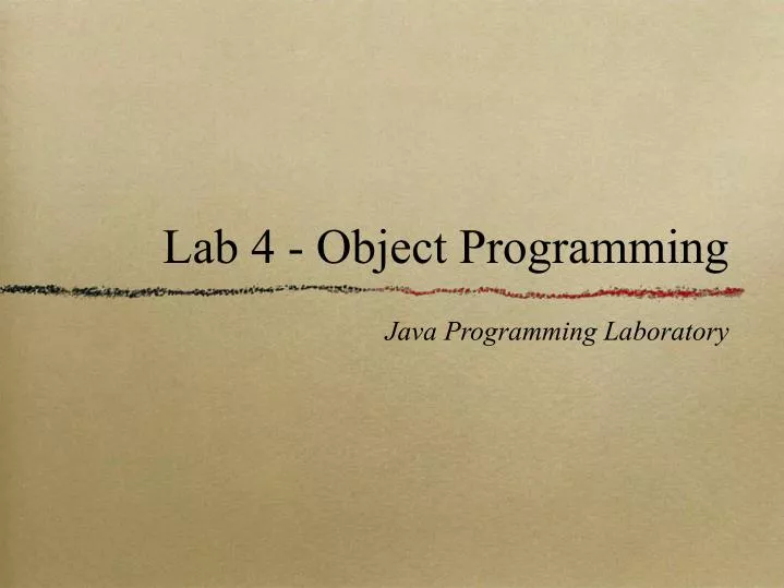 lab 4 object programming
