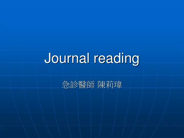 journal reading
