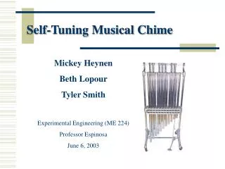 Self-Tuning Musical Chime