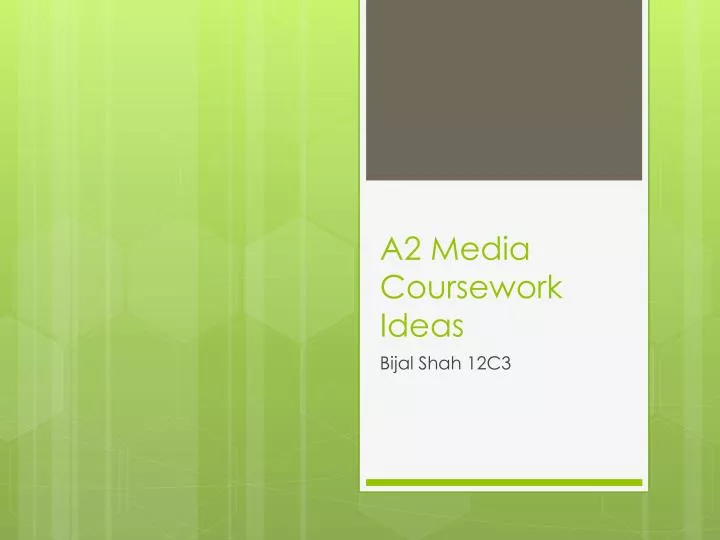 media coursework ideas