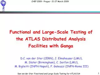 Functional and Large-Scale Testing of the ATLAS Distributed Analysis Facilities with Ganga