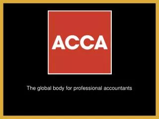 The global body for professional accountants