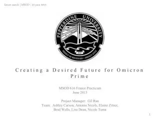 Creating a Desired Future for Omicron Prime