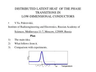 DISTRIBUTED LATENT HEAT OF THE PHASE TRANSITIONS IN LOW-DIMENSIONAL CONDUCTORS