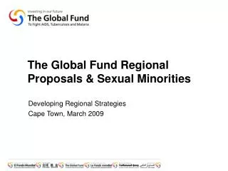 The Global Fund Regional Proposals &amp; Sexual Minorities