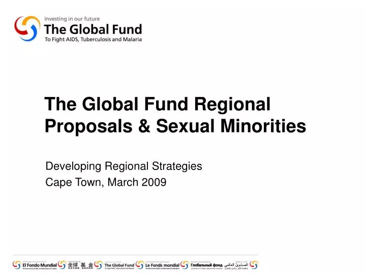 the global fund regional proposals sexual minorities
