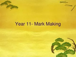 Year 11- Mark Making