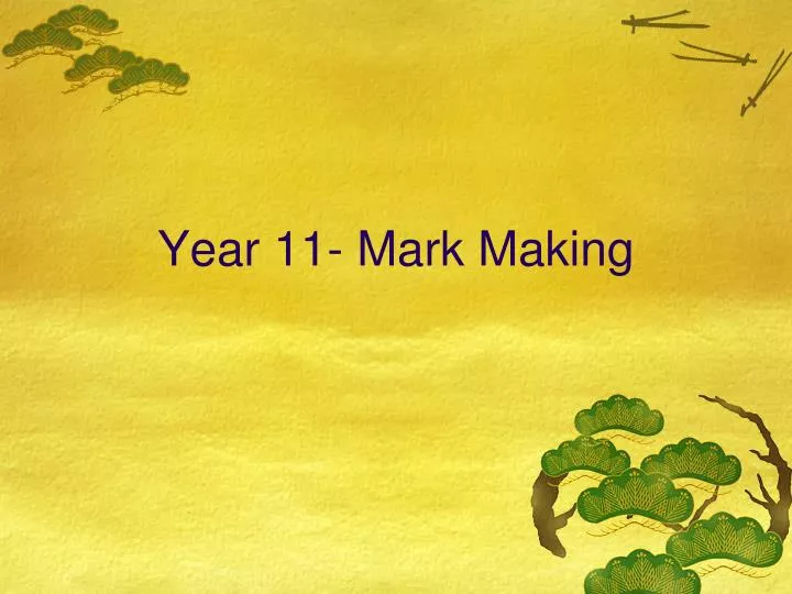 year 11 mark making