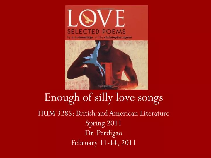 enough of silly love songs