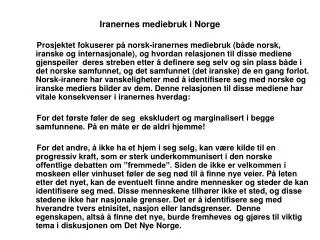 iranernes mediebruk i norge