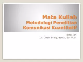 PPT - Metodologi Penelitian Kuantitatif PowerPoint Presentation, Free ...