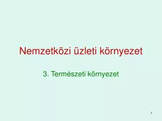 nemzetk zi zleti k rnyezet