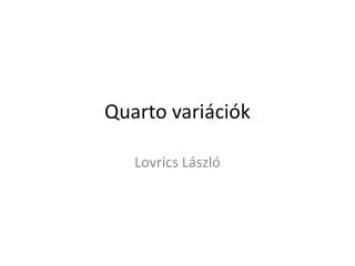 quarto vari ci k