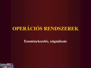 oper ci s rendszerek