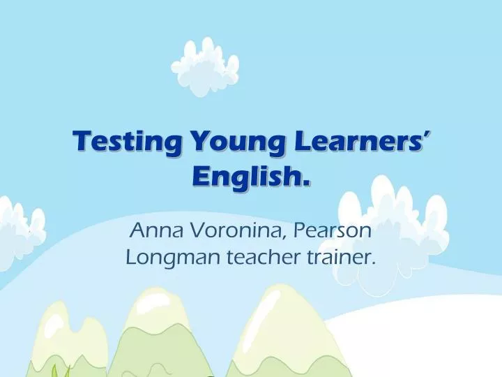 testing young learners english