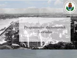 programoz si alapismeretek 2 el ad s