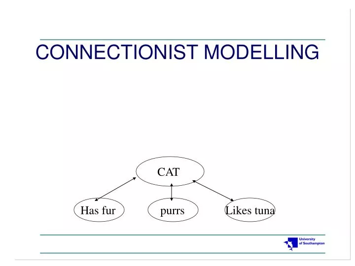 connectionist modelling