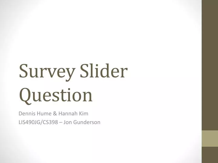 survey slider question