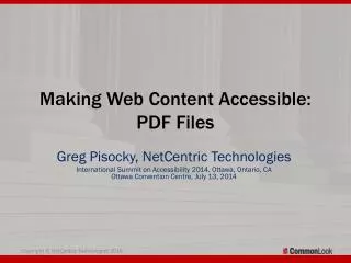 Making Web Content Accessible: PDF Files
