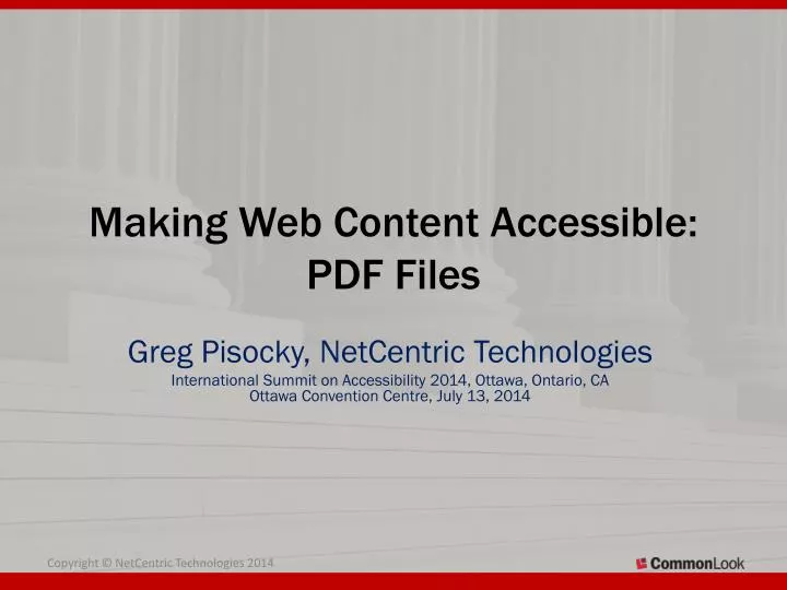 making web content accessible pdf files
