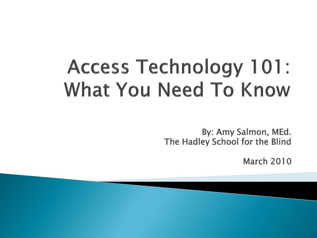 Access Tech Notebook PPT - Access Technology Solutions: Enhancing Independence for the ...