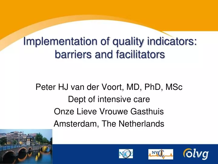 implementation of quality indicators barriers and facilitators